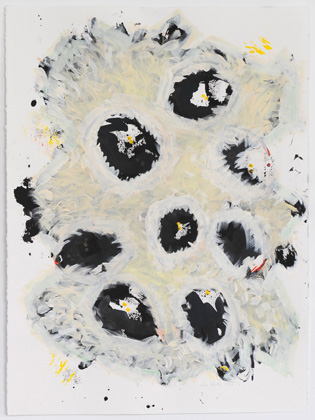 Untitled, 2008, Oil and ink on paper, 76 x 56,5 cm